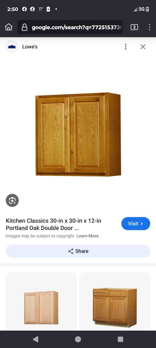 home improvement brand new cabinets from Lowes - Miami, Oklahoma - FleaMarketBay