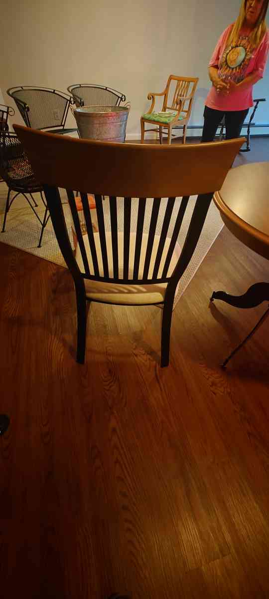 3 Piece Dining Room Set  Solid Maple Table w 2 Mid Century C - Wayne, New Jersey - FleaMarketBay