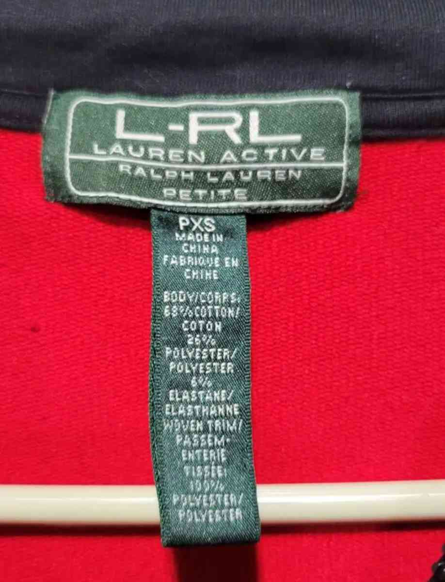 LRL Ralph Lauren Red and Black Hooded Athletic Jacket Woman - Saint Petersburg, Florida - FleaMarketBay