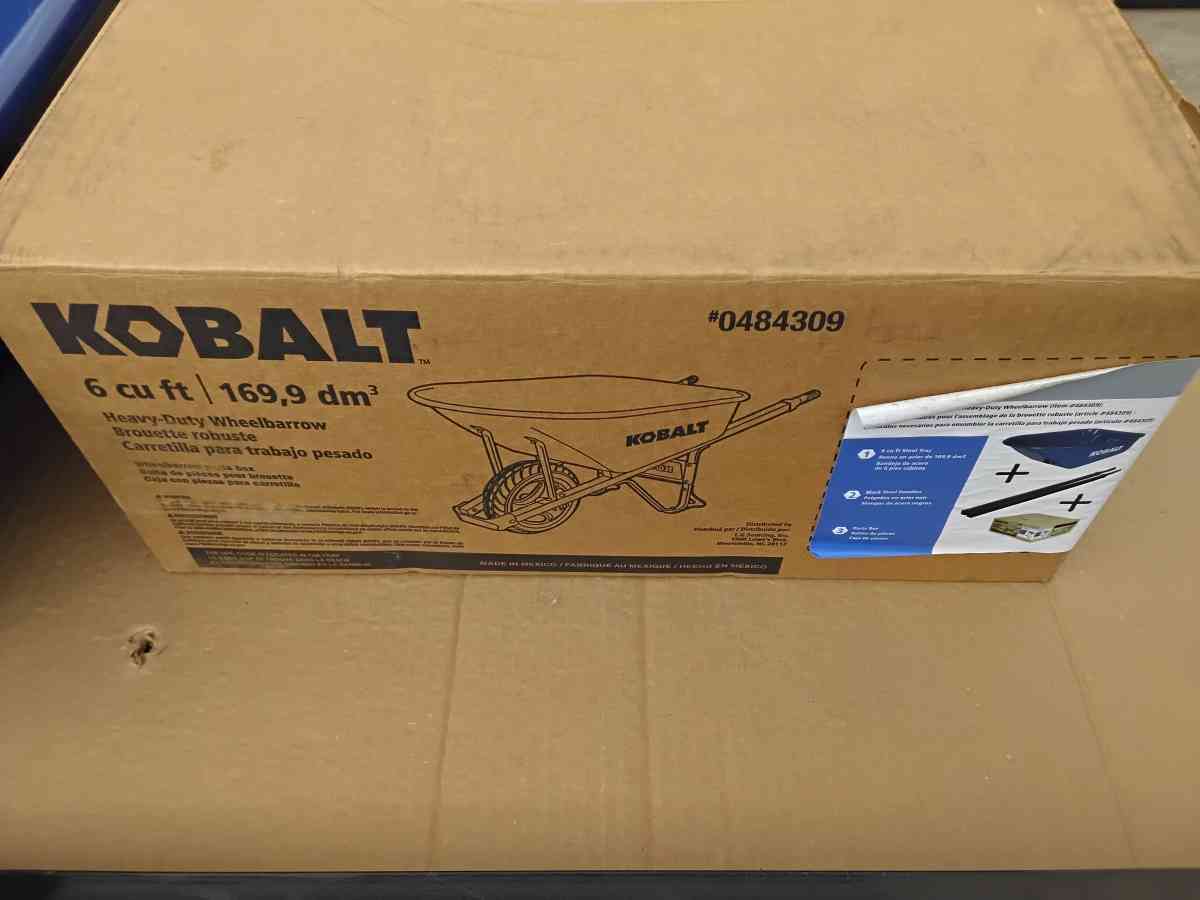 Brand New All Steel Kobalt Wheelbarrow Hardware Tire - Williamstown, New Jersey - FleaMarketBay