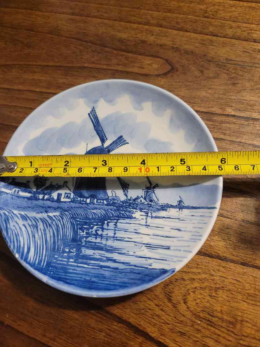 Vintage Blue Hollamd Windmill Mini Plate - Saint Petersburg, Florida - FleaMarketBay