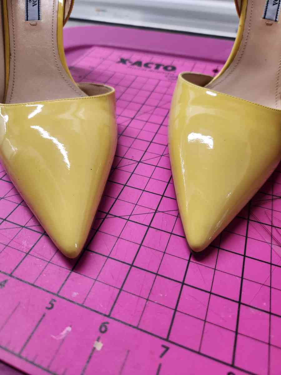 PRADA Yellow Patent Leather DOrsay Pumps - Kenner, Louisiana - FleaMarketBay