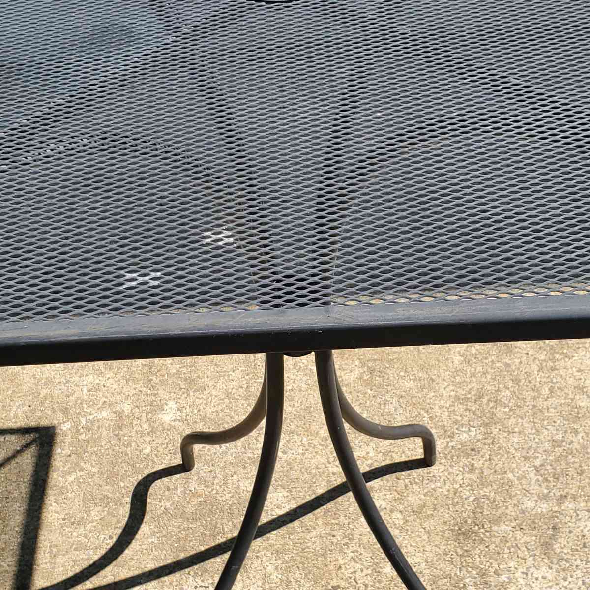 Bar Height Wrought Iron Table W Umbrella Hole 36x36x42 - Rock Island, Tennessee - FleaMarketBay