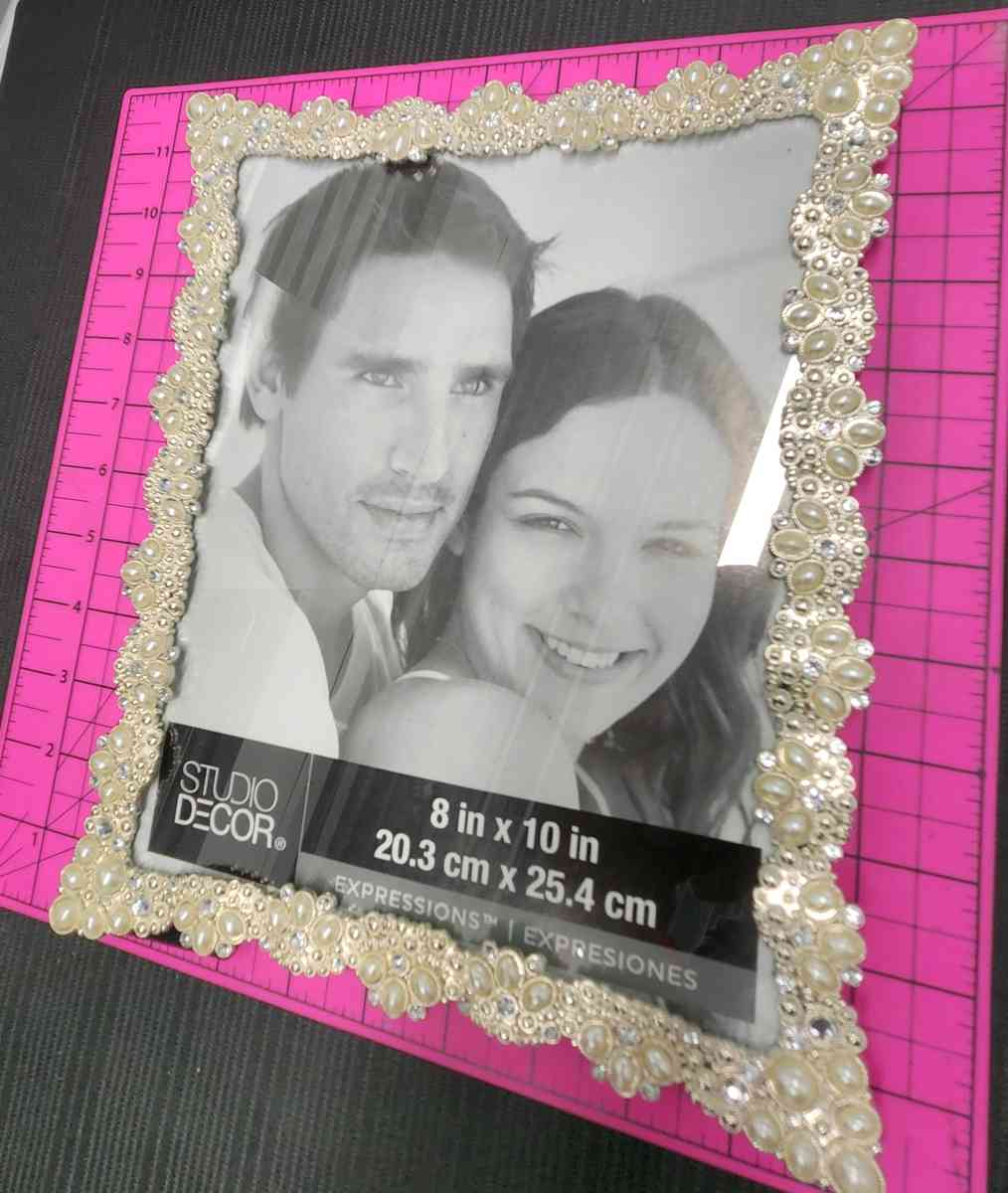 Ornate Pearl and Rhinestone Embellished 8x10  Photo Frame - Kenner, Louisiana - FleaMarketBay