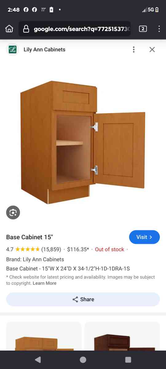 home improvement brand new cabinets from Lowes - Miami, Oklahoma - FleaMarketBay