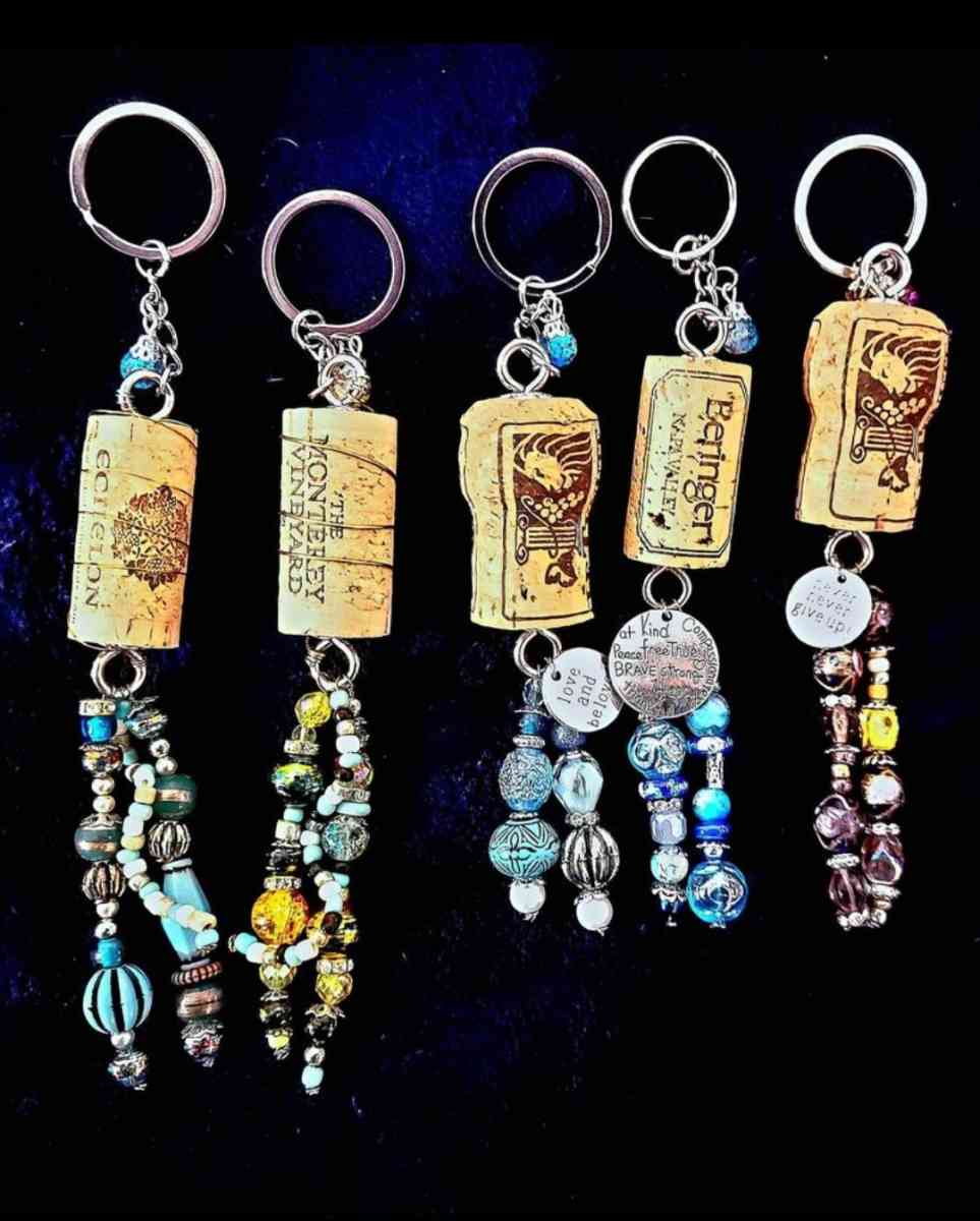 Cork keychains I made - Anderson, California - FleaMarketBay