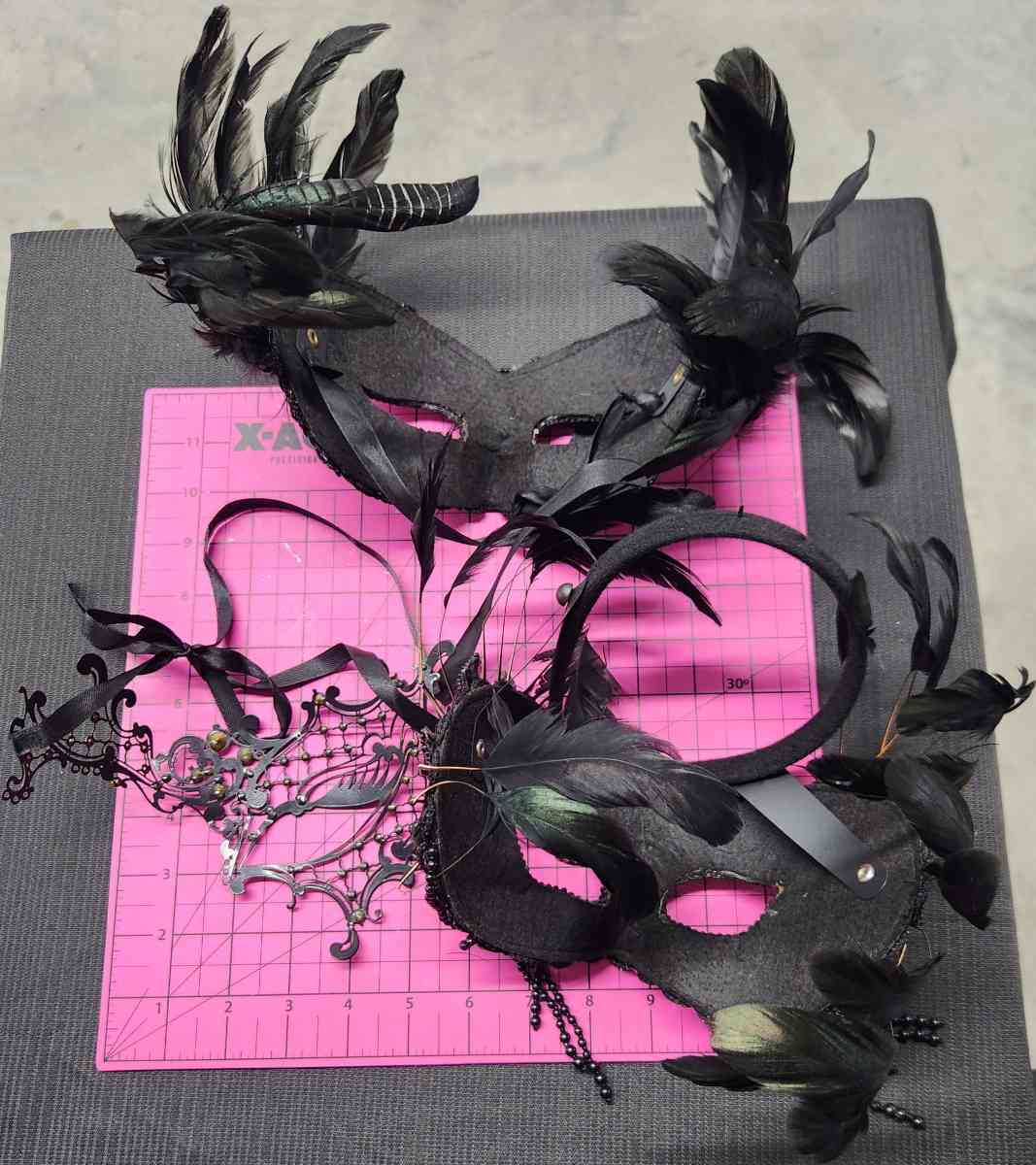 3pcs MasqueradeMardi GrasParty Half Masks - Kenner, Louisiana - FleaMarketBay