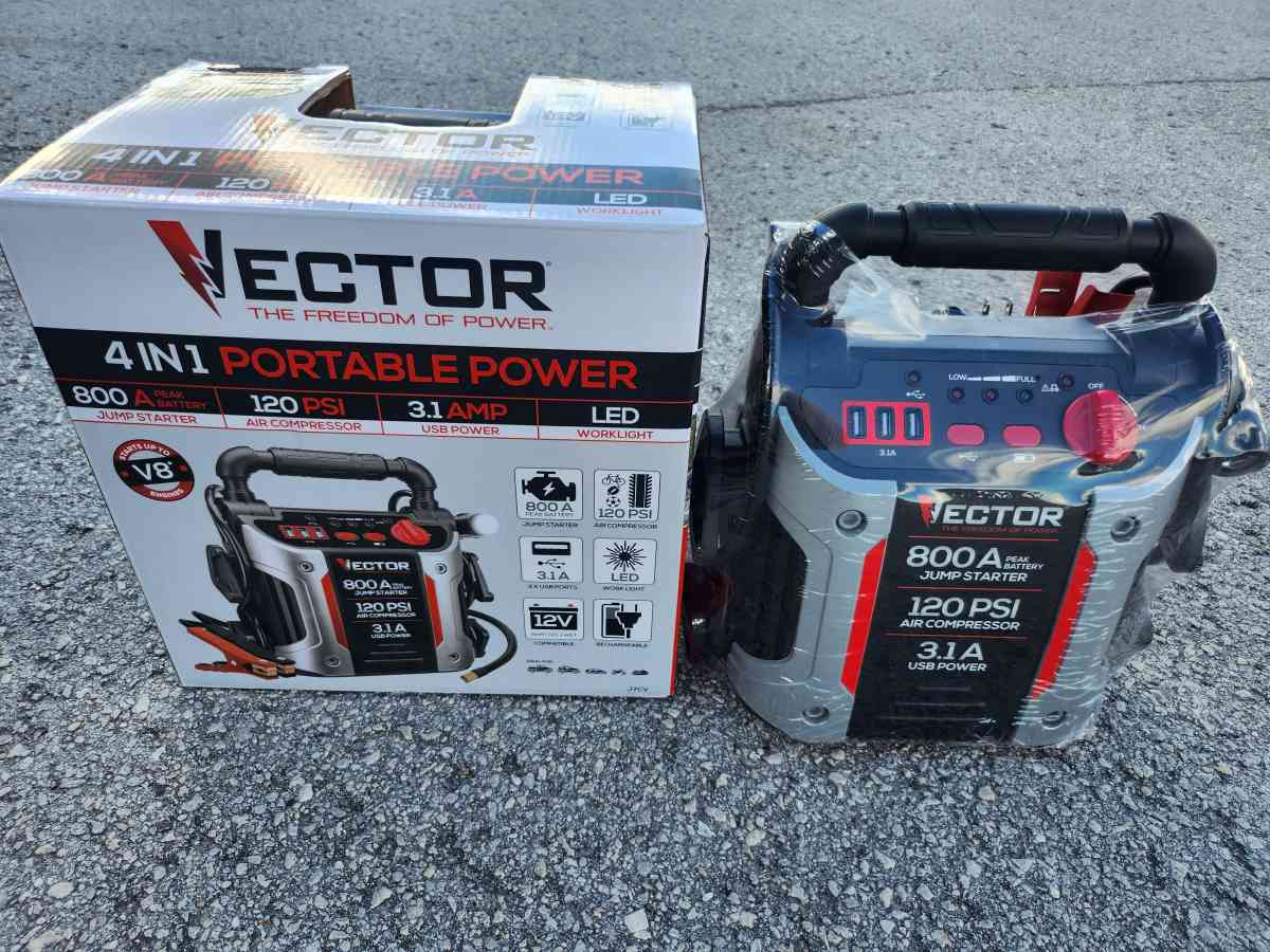 Vector 4 In1 Portable Jump Starter
