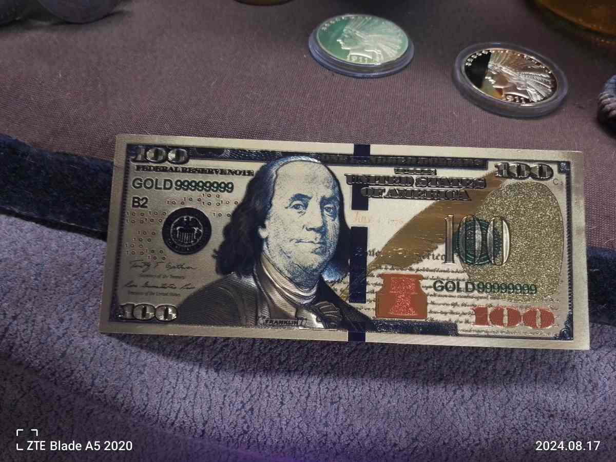 100 dollar bill gold leaf - Myrtle Point, Oregon - FleaMarketBay