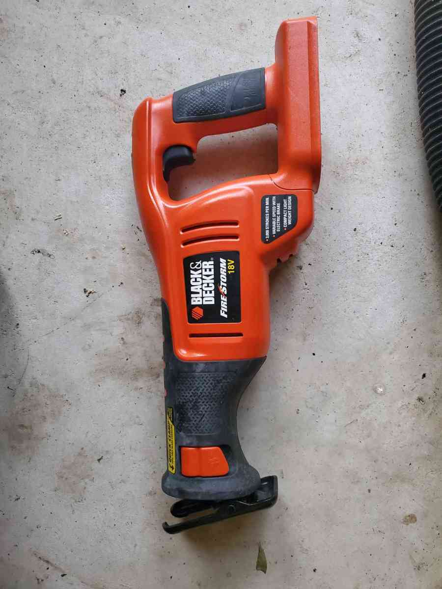 18V Reciprocating Saw  No Battery Or Charger  Black  Decker - Rock Island, Tennessee - FleaMarketBay