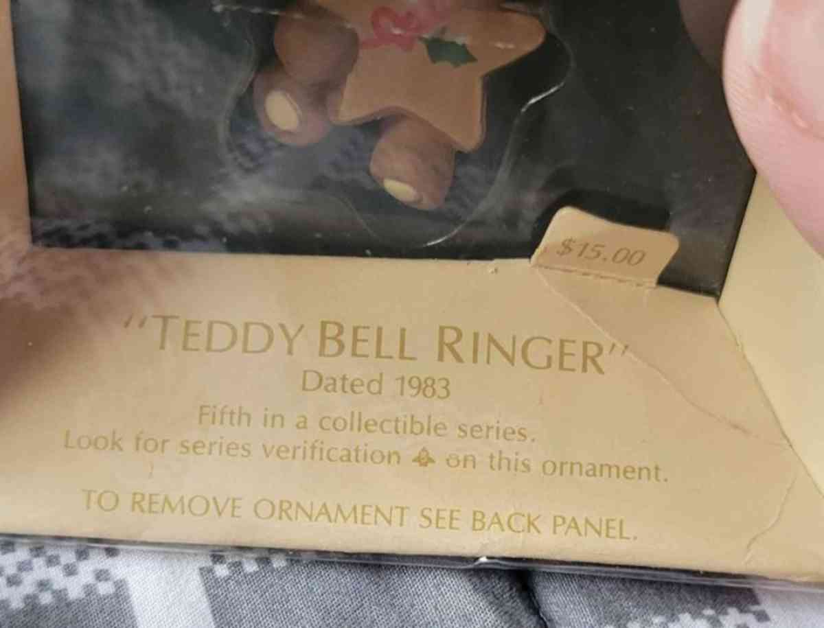 Hallmark Series 5 Ornament Bell Ringer from 1983 Teddy Bear - Saint Petersburg, Florida - FleaMarketBay