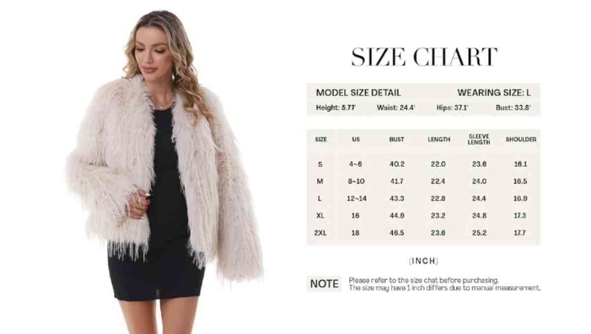 Faux Fur Pink Coat Womens Jacket Shaggy Outwear Long Sleeve - Cleveland, Ohio - FleaMarketBay