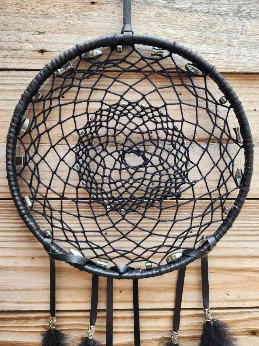 Black Leather Dream Catcher - Alamo, Texas - FleaMarketBay