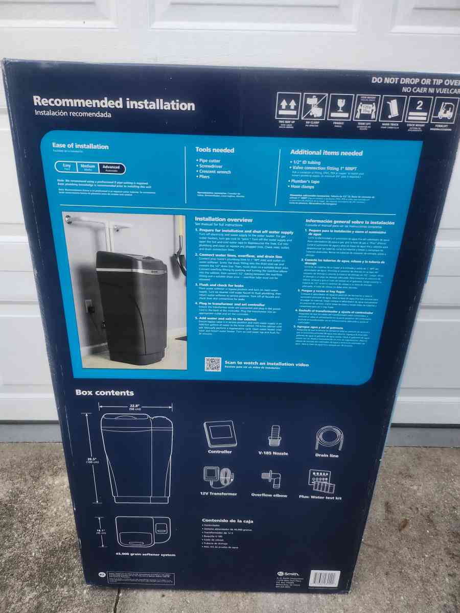 AO Smith 45000 Grain Water Softener System - Homosassa, Florida - FleaMarketBay