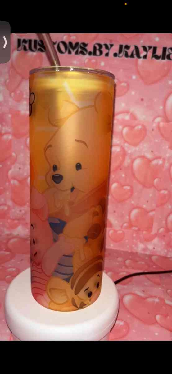 Winnie the Pooh frosted glass tumbler - Oxnard, California