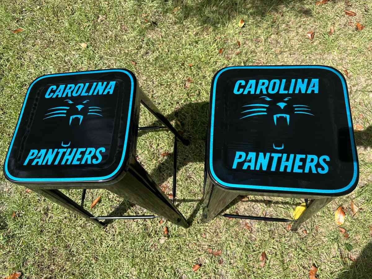 One of a kind Carolina Panthers Bar Stools - West Columbia, South Carolina - FleaMarketBay