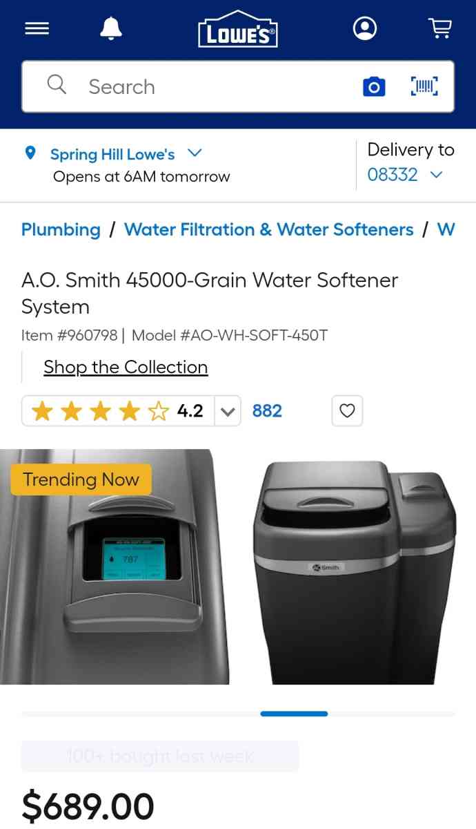 AO Smith 45000 Grain Water Softener System - Homosassa, Florida - FleaMarketBay