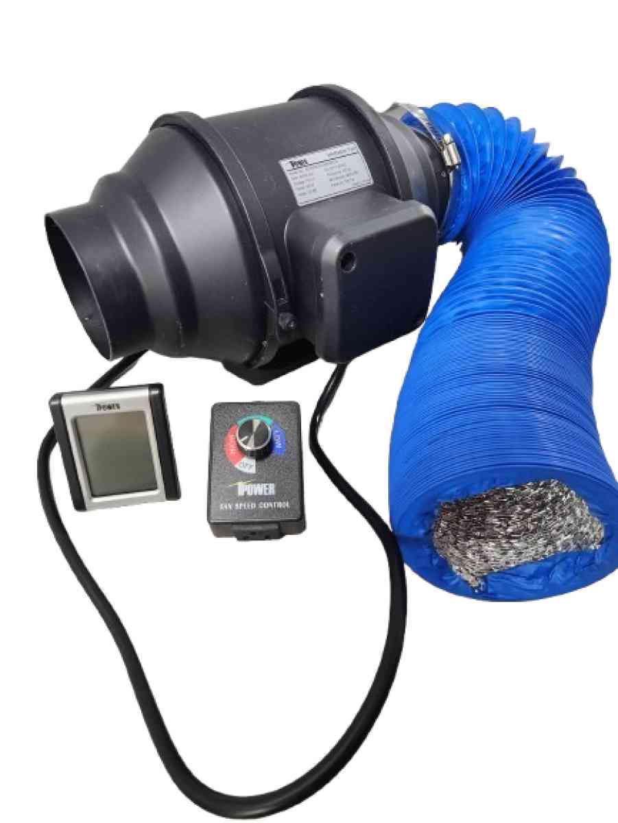 iPower 4 Inch 118 CFM Inline Duct Fan Controller Air Carbon - Kenner, Louisiana - FleaMarketBay