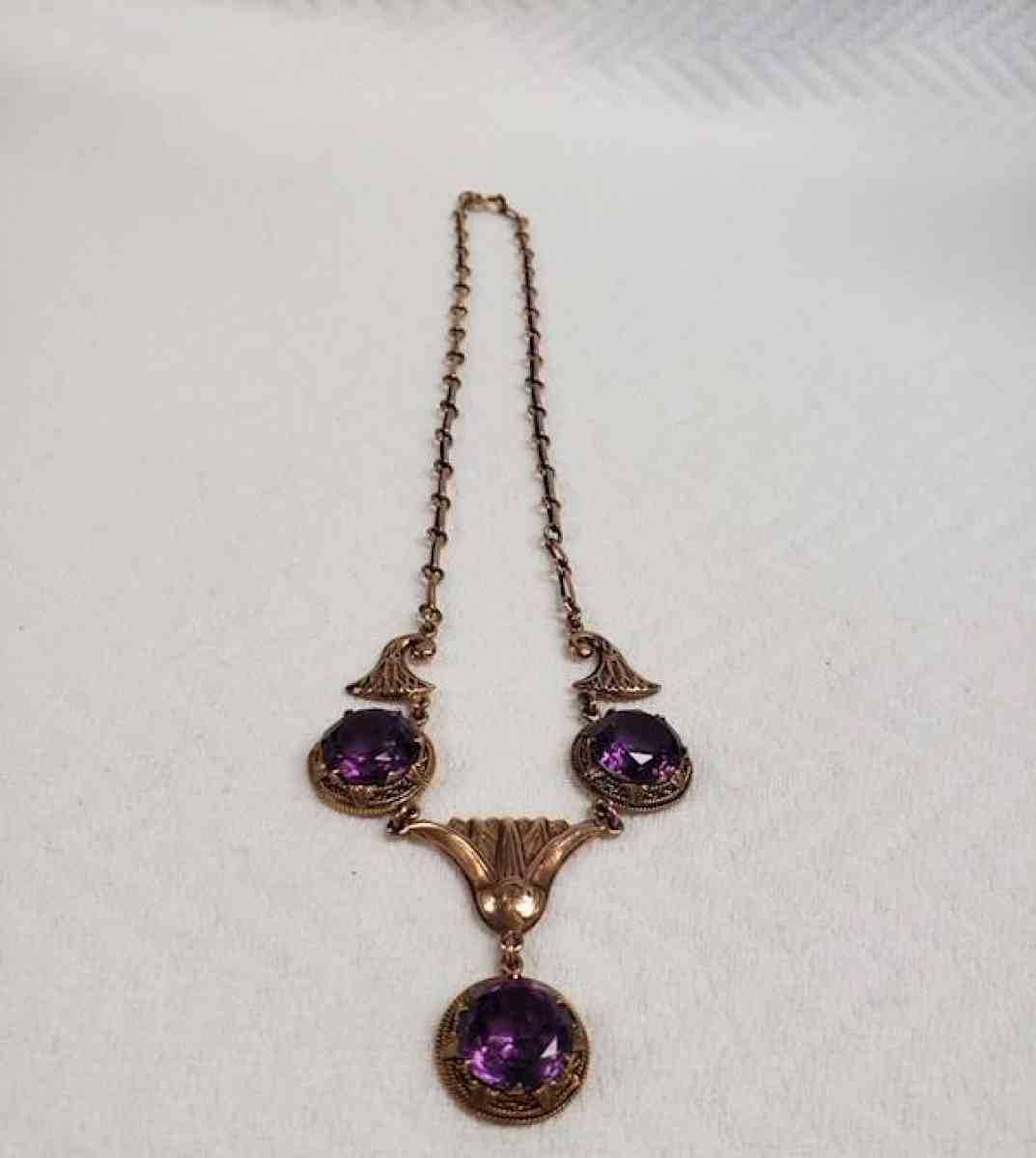 Vintage 12K Solid Rose Gold Egyptian Necklace  Pendant - Virginia Beach, Virginia