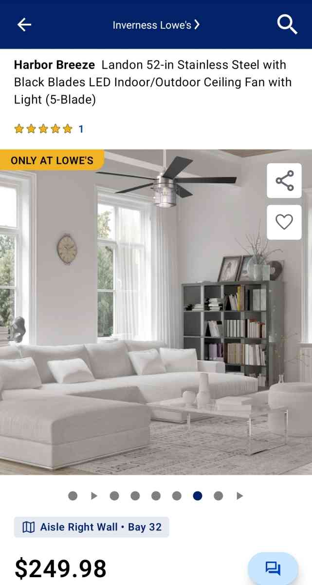 Harbor Breeze Landon Ceiling Fan - Homosassa, Florida - FleaMarketBay
