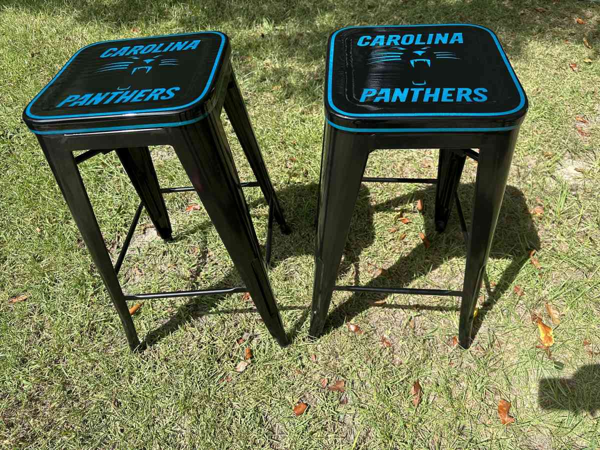 One of a kind Carolina Panthers Bar Stools - West Columbia, South Carolina - FleaMarketBay