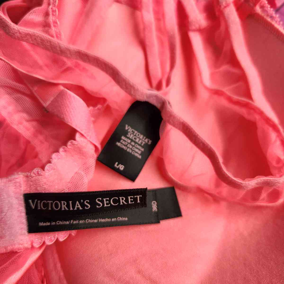 Victorias Secret Neon Pink Embellished Bust Babydoll - Kenner, Louisiana - FleaMarketBay