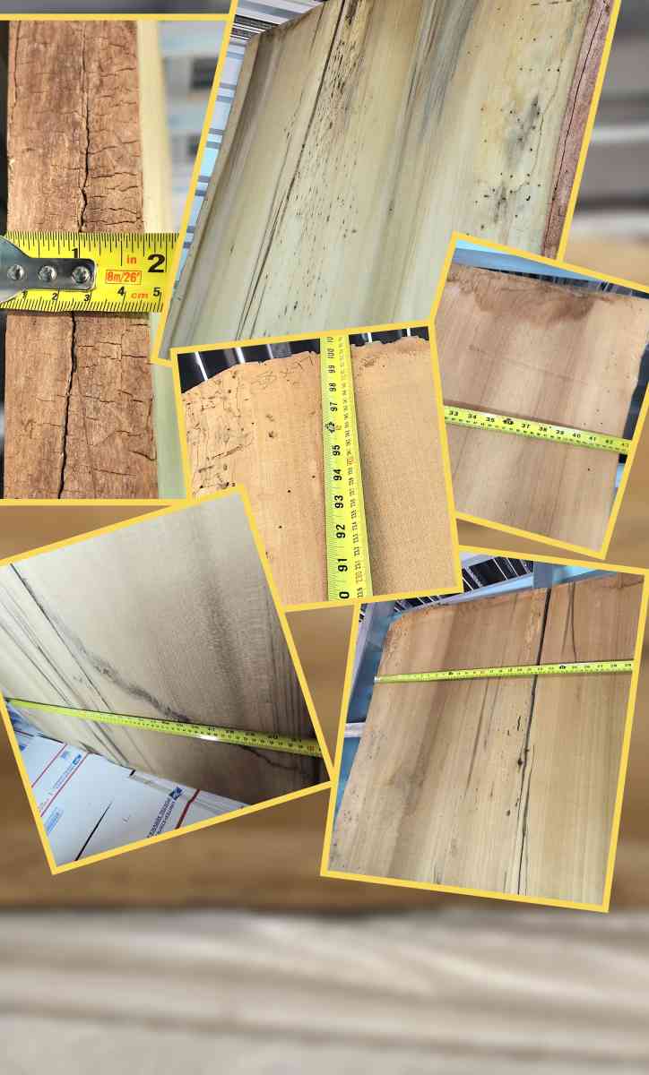 Ohio Red Oak Live Edge Wood Slab 38W x 97L x 2 Thick - Kenner, Louisiana - FleaMarketBay