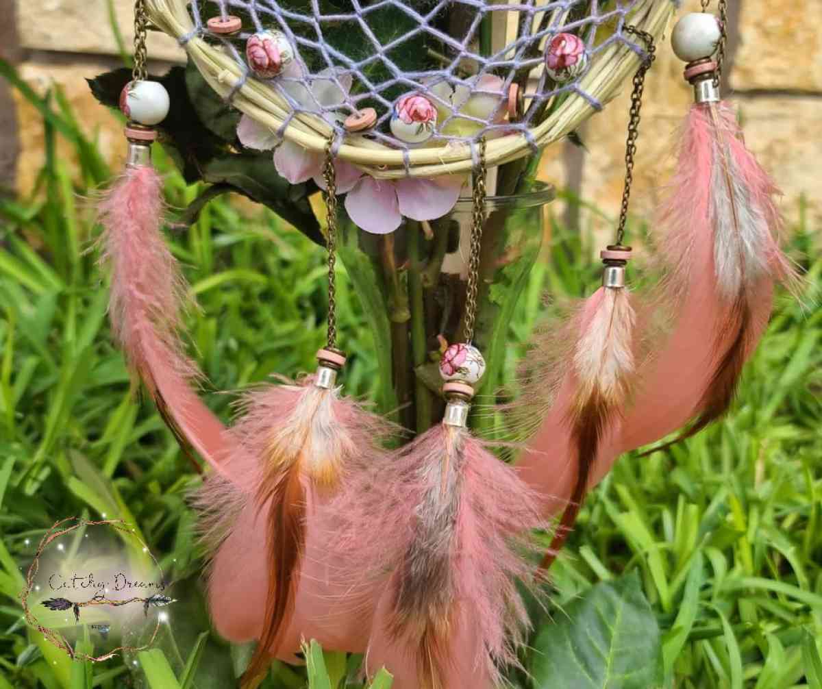 Rose Peach Dream Catcher - Alamo, Texas - FleaMarketBay