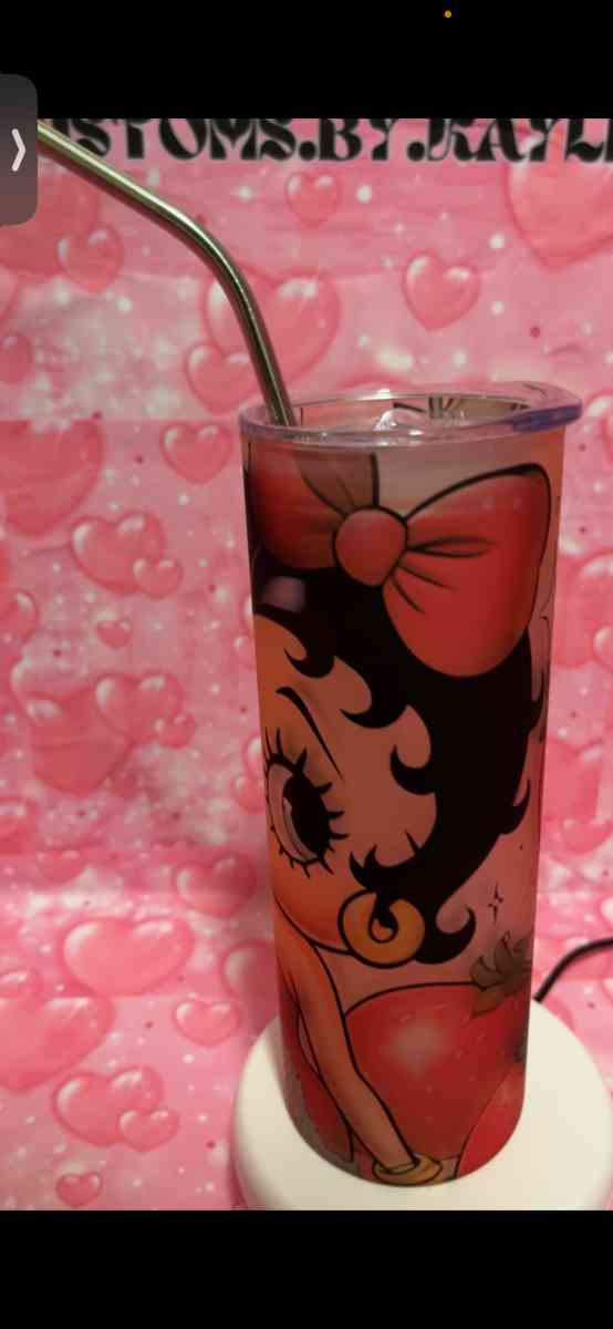Strawberry Betty Boop frosted tumbler - Oxnard, California - FleaMarketBay