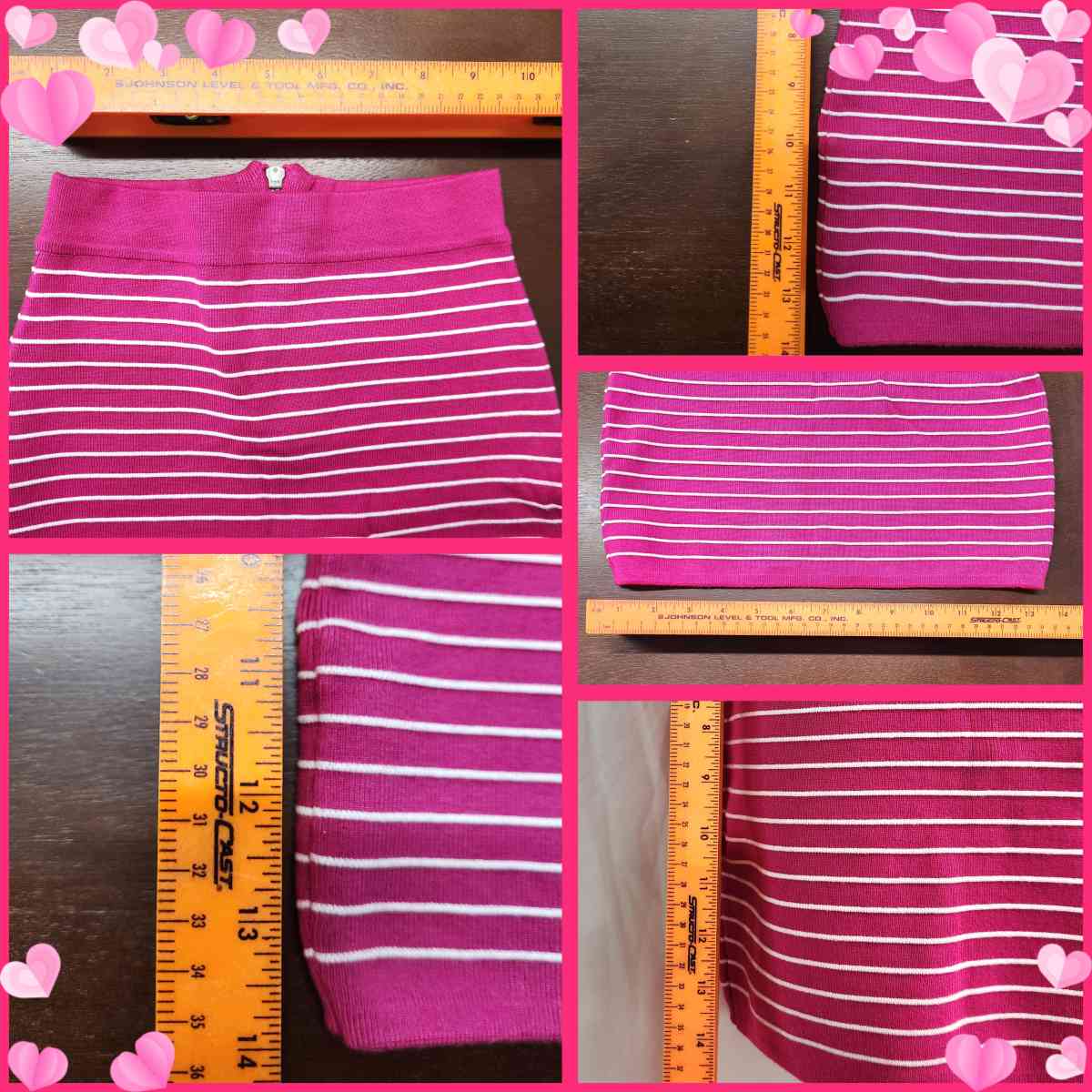 Vintage 2be bebe Gypsy Pink Horizontal Striped Stretch Mini - Kenner, Louisiana - FleaMarketBay