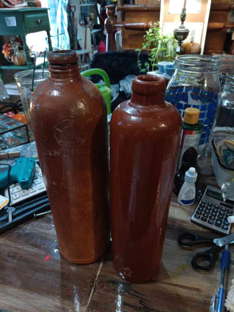 Two Antique German liquor decanters - Babson Park, Florida