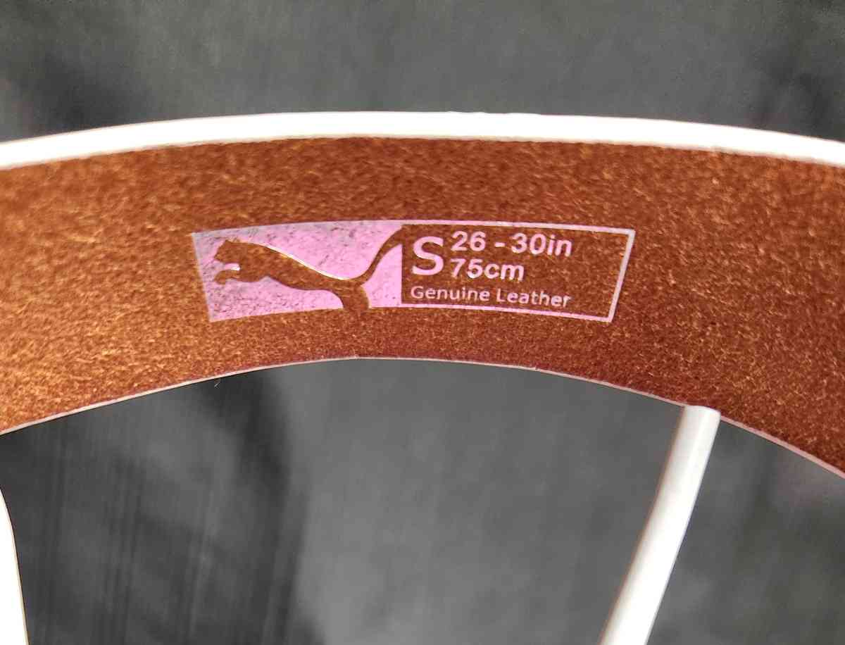 Puma Womens White Regent Fitted Leather Belt Size S - Kenner, Louisiana - FleaMarketBay