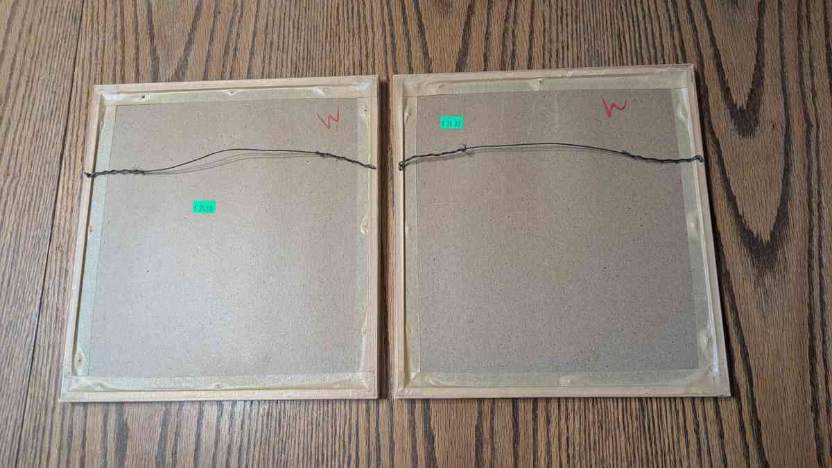 Vintage Chalk Paintings by Gerta Christoffersen The Little P - Phoenix, Arizona - FleaMarketBay