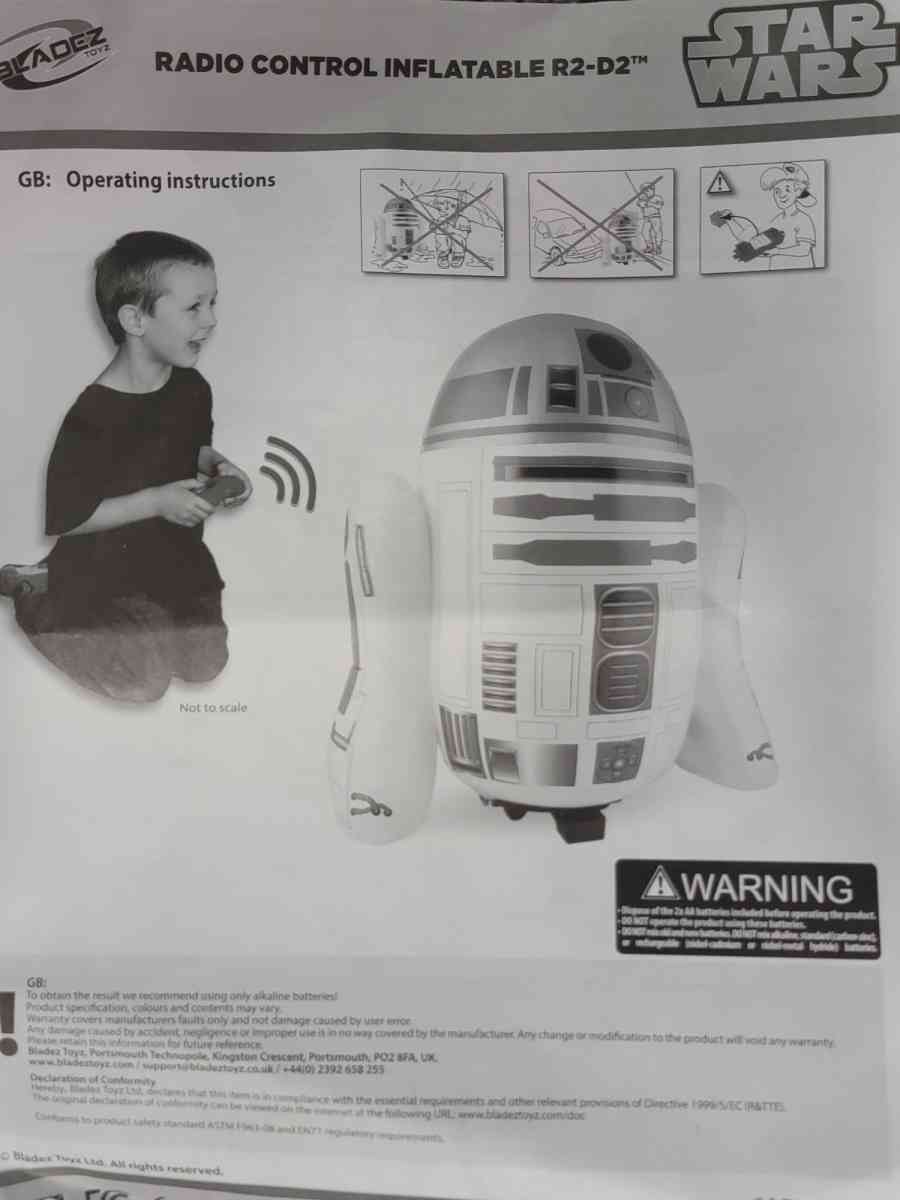 star wars radio controlled inflatable R2D2