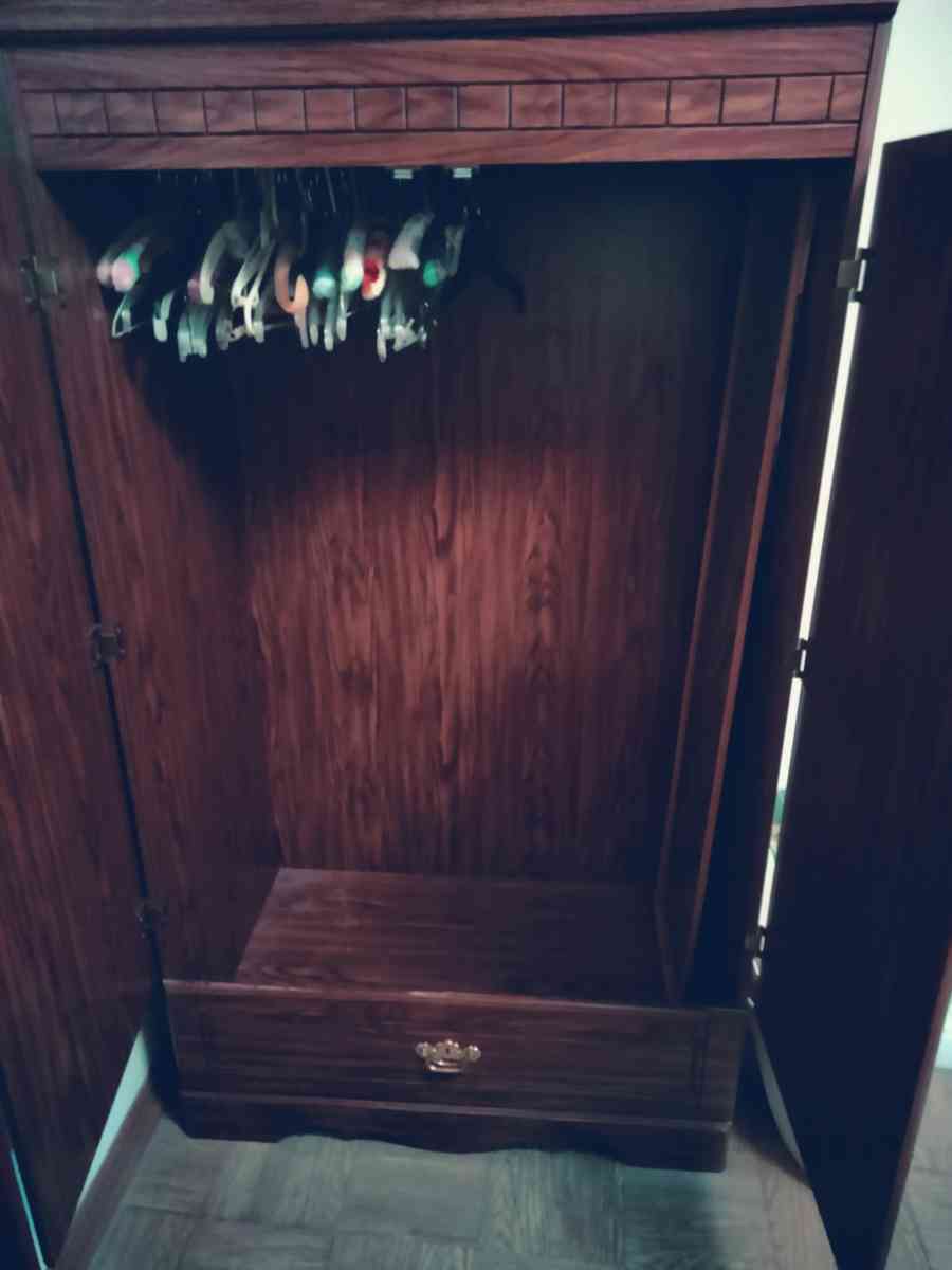wooden armoire closet - Oklahoma City, Oklahoma - FleaMarketBay