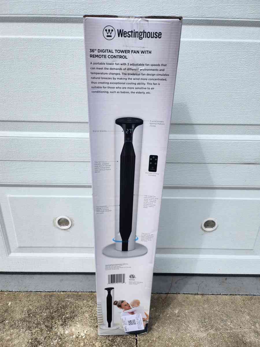 Westinghouse 36 inch Oscillating Tower Fan with Remote Contr - Homosassa, Florida - FleaMarketBay
