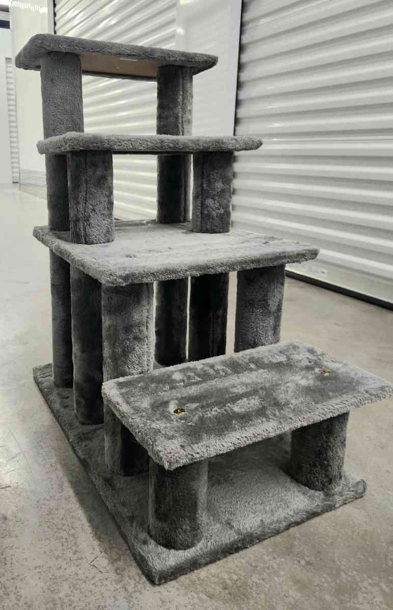 Furhaven Steady Paws 4 Step Pet Stairs for High Beds Sofas