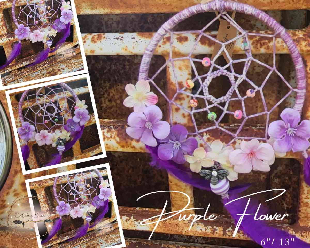 Purple Flower Dream Catcher - Alamo, Texas