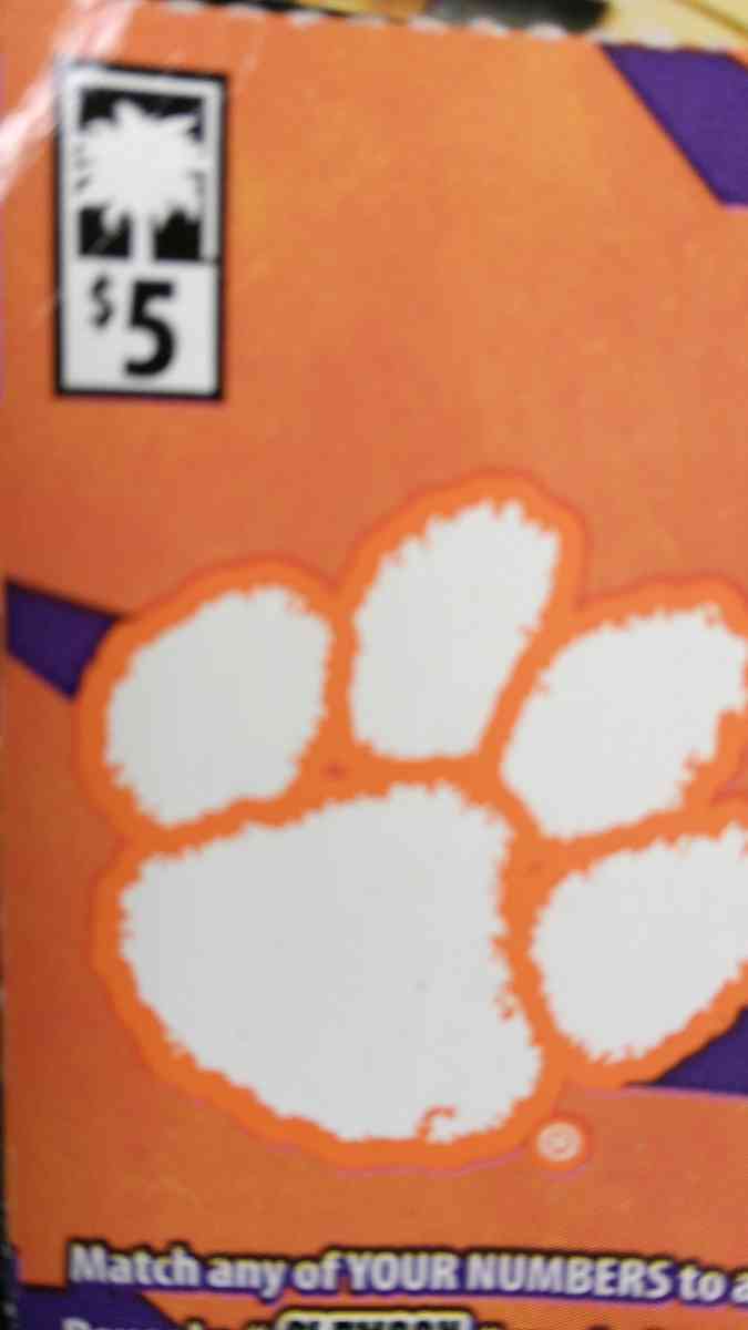 a 5 dollar winning Clemson scratch off - Spartanburg, South Carolina - FleaMarketBay