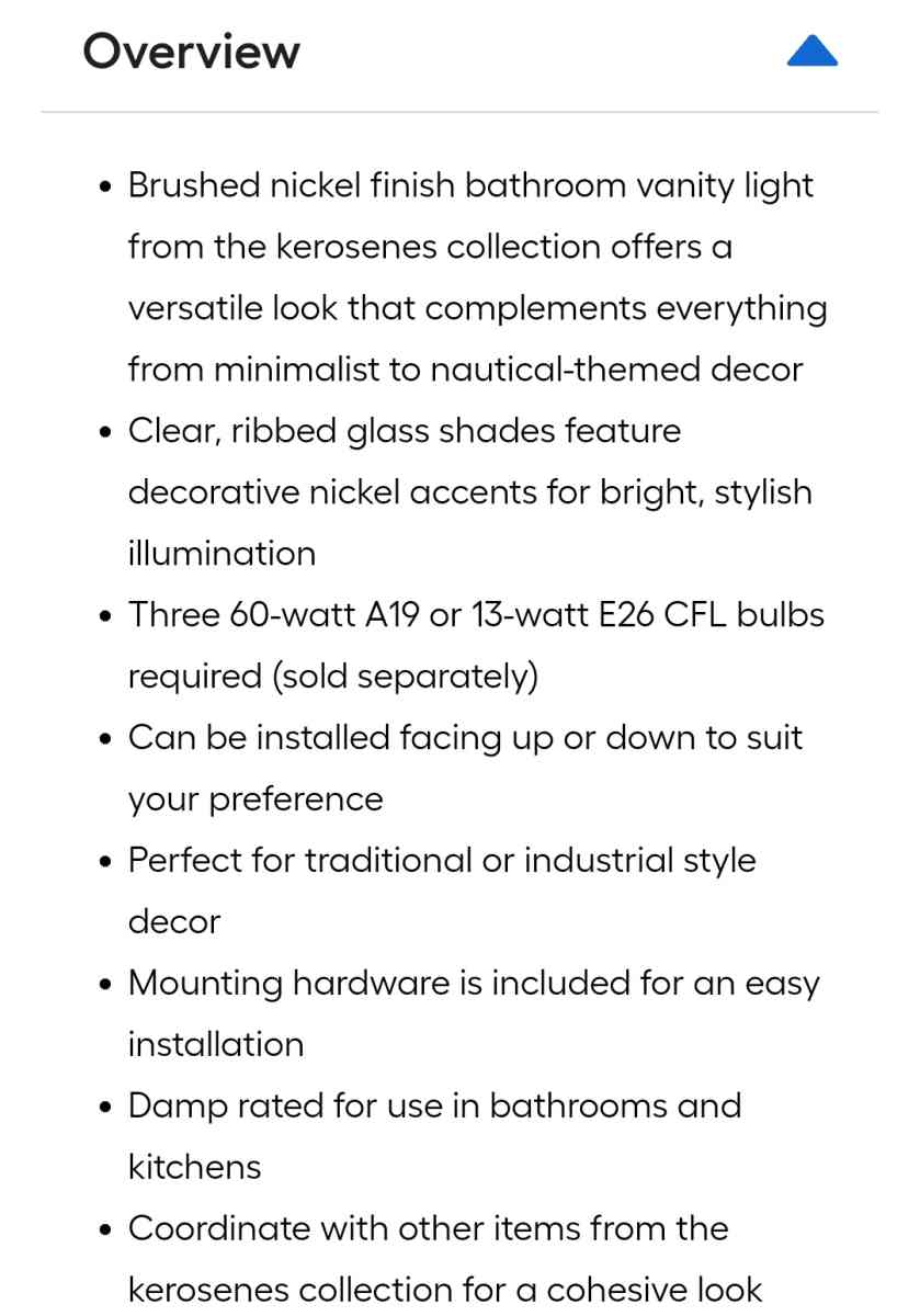 Allen Roth Kenross Vanity Bar Light - Homosassa, Florida - FleaMarketBay