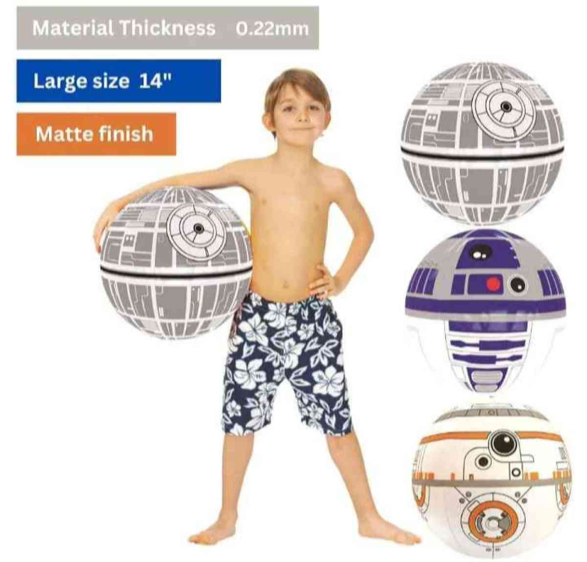 R2D2 BB8 and DEATH STAR Blow up balls 14 inches - Jeffersonville, Indiana - FleaMarketBay