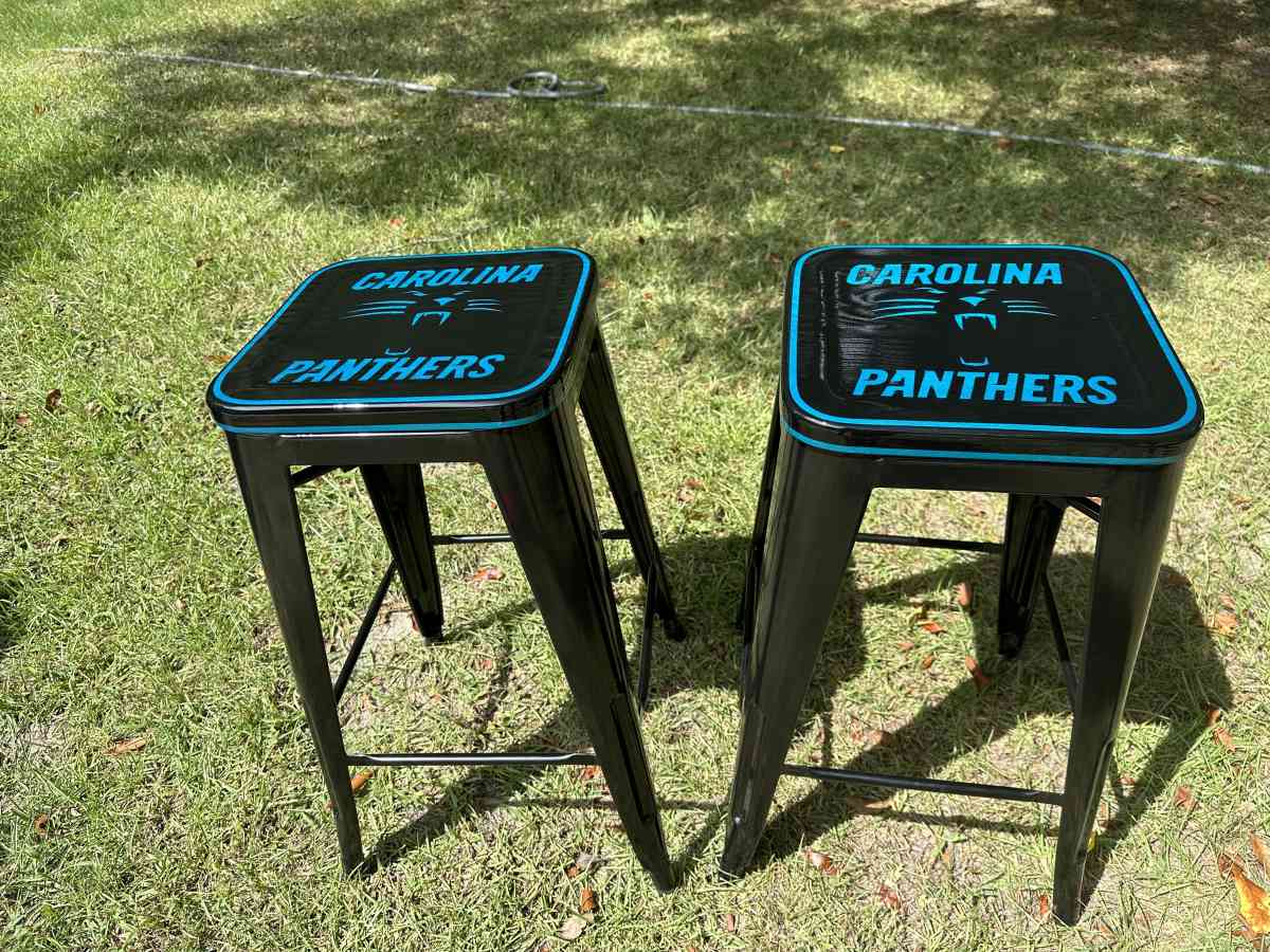One of a kind Carolina Panthers Bar Stools - West Columbia, South Carolina - FleaMarketBay
