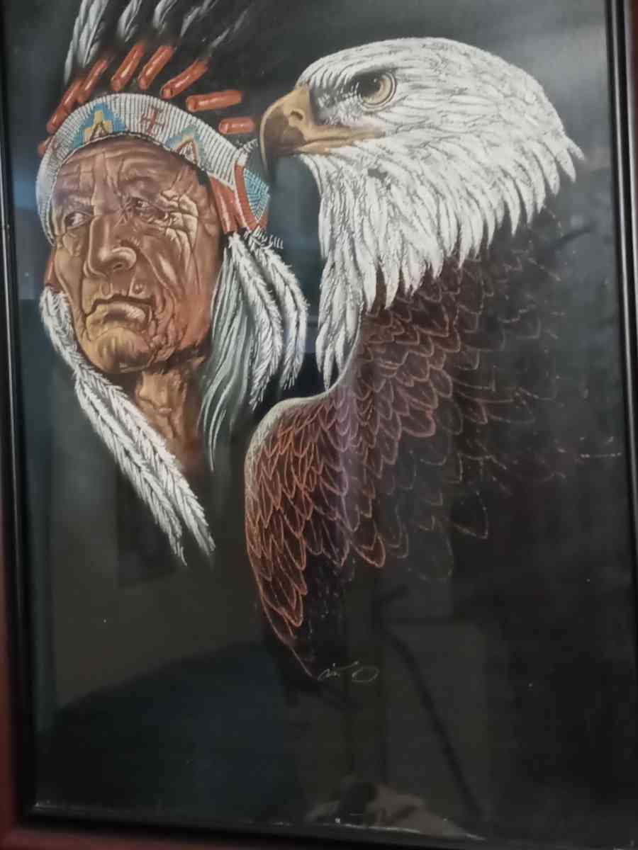 Native American and Eagle Picture - Ocala, Florida