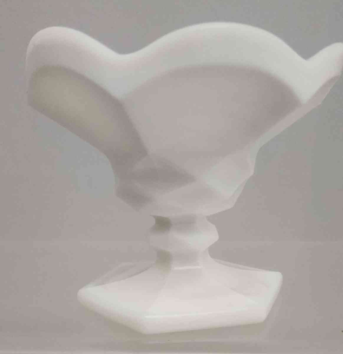 LE SMITH old dominion milk Glass candle holder pair - Mount Pleasant, Pennsylvania
