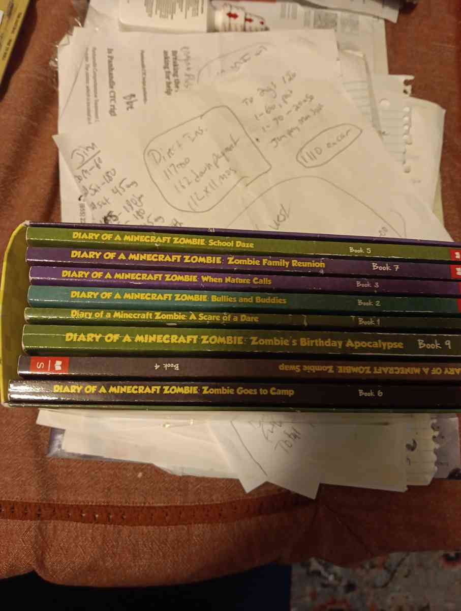 Minecraft zombie set of 9 books - Pensacola, Florida - FleaMarketBay