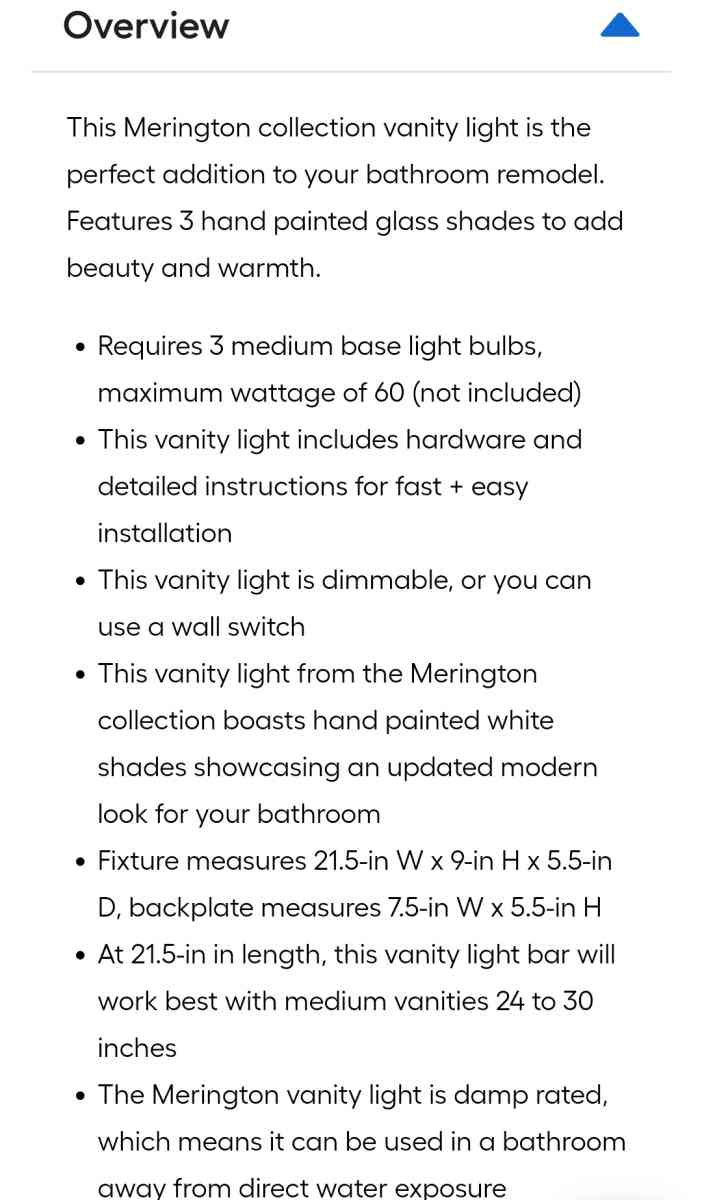 Allen Roth 3 Light Vanity Bar - Homosassa, Florida - FleaMarketBay