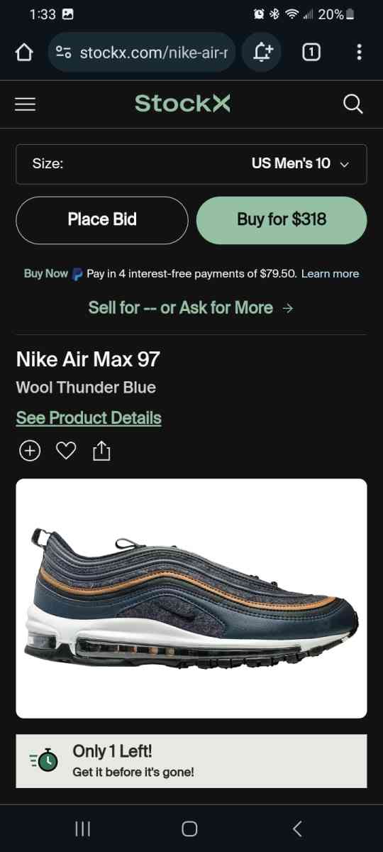 Nike Air Max 97 Premium Thunder Blue - Baltimore, Maryland - FleaMarketBay