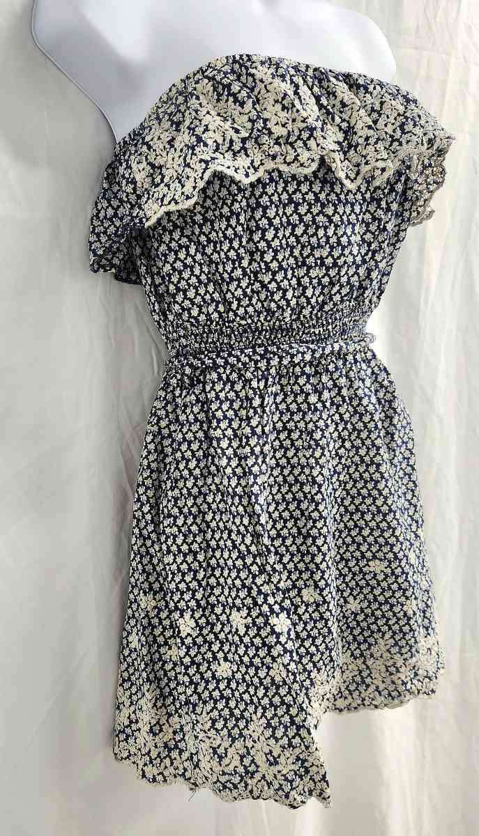 Poetry Off Shoulder Ruffled Bodice Embroidered Tunic Dress - Kenner, Louisiana - FleaMarketBay