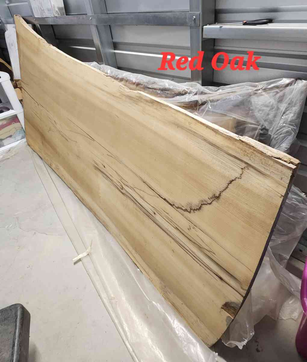 Ohio Red Oak Live Edge Wood Slab 38W x 97L x 2 Thick - Kenner, Louisiana