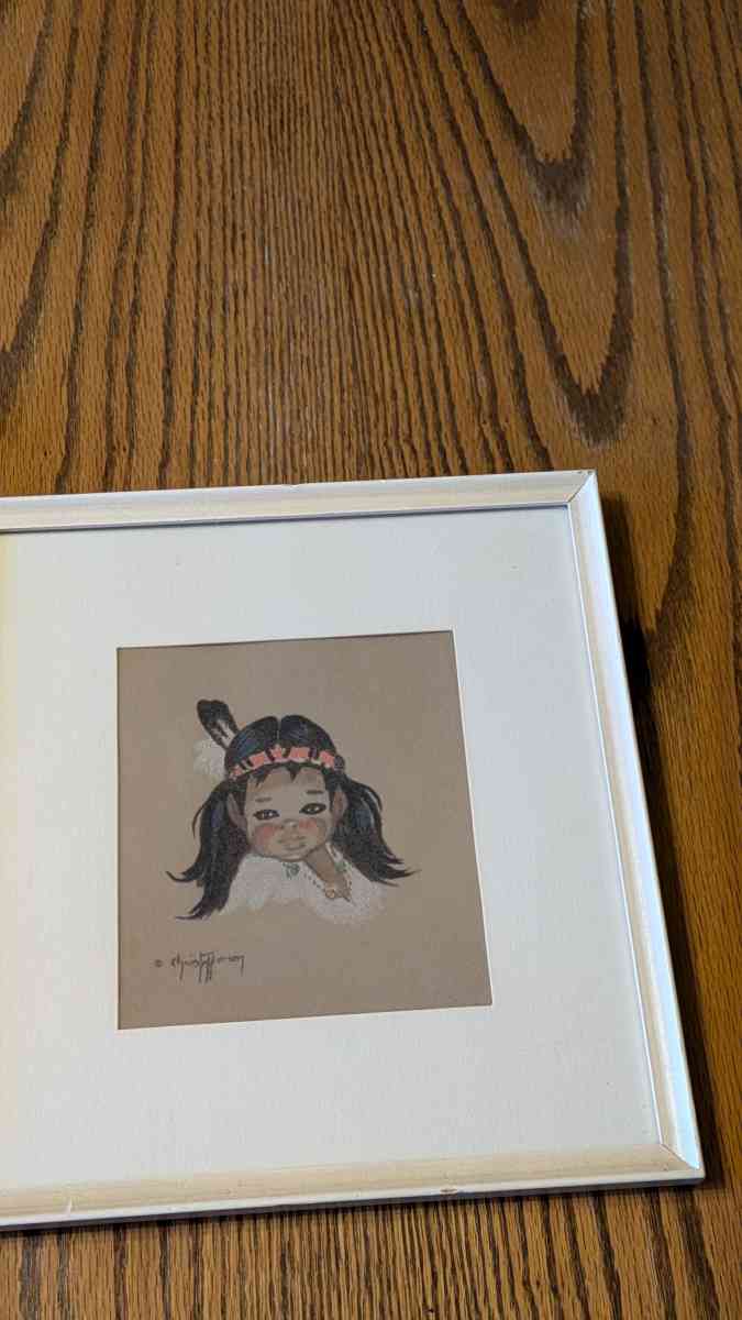 Vintage Chalk Painting By Gerda Christoffersen Untitled Pict - Phoenix, Arizona